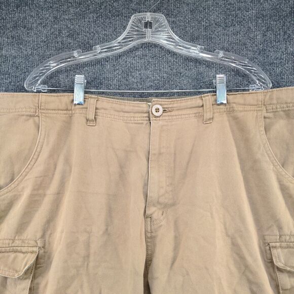 Old Mill Mens Cargo Shorts Tan Size 40 Cotton Pockets Belt Loops - Picture 6 of 13
